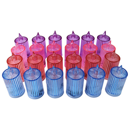 Decorative Flameless Electronic Led Candle Light Set (24 Pc) Wukusy