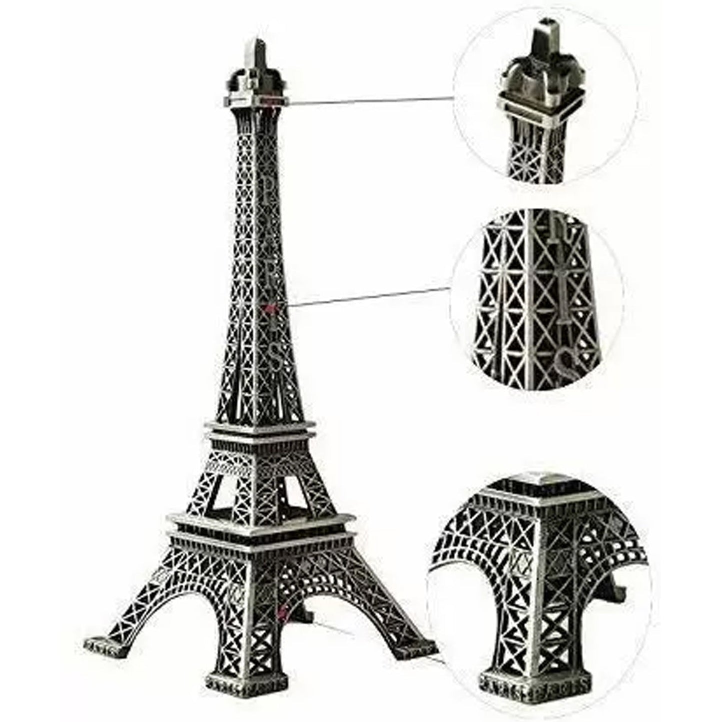 4733 Antique Finish 3d Metal Paris Eiffel Tower Metal Craft Famous Landmark Building Metal Statue Cabinet Office Gifts Decorative Showpiece. Wukusy