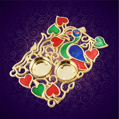 5997 Designer Rakhi Mere Bhaiya With Roli Tikka Peacock Designe Square Plate For Kumkum Thali Holder Pooja Return Gift Brotherbhaibhabhisisterfamily Rakhi For Rakshabandhan Wukusy