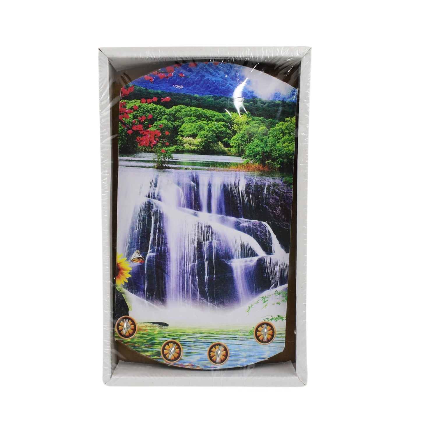 1583 Decorative Wooden Vertical Scenery With Hooks For Wall Hanging Wukusy