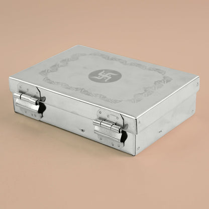 Multipurpose Premium Stainless Steel Jewelry Storage Organizer Box With 6 Compartments (1 Pc) Wukusy