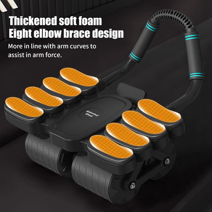 Automatic Rebound Abdominal Wheel With 8 Elbow Supports (1 Pc) Wukusy