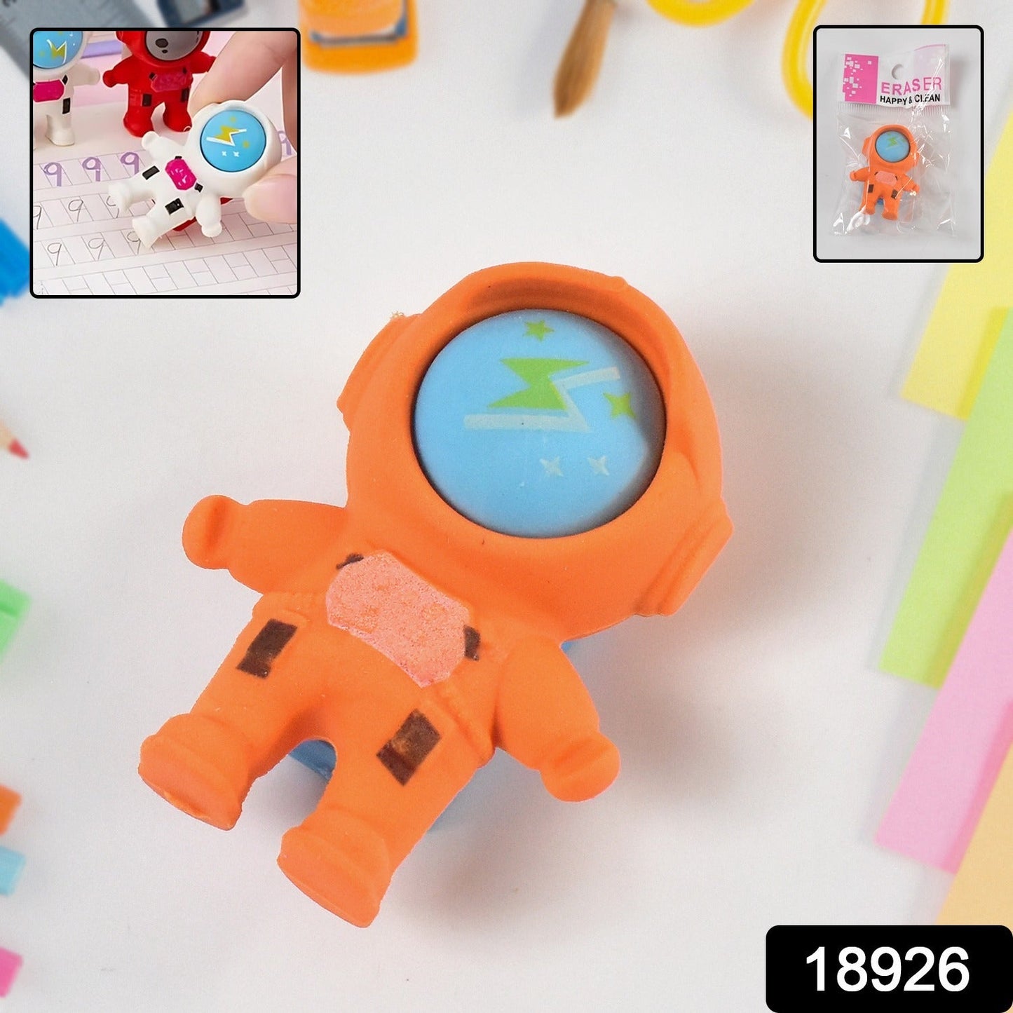 Cutest Astronaut Space Look Pencil Erasers (1 Pc) Wukusy