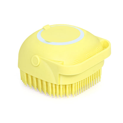 1348 Silicone Massage Bath Body Brush Soft Bristle With Shampoo Dispenser Wukusy