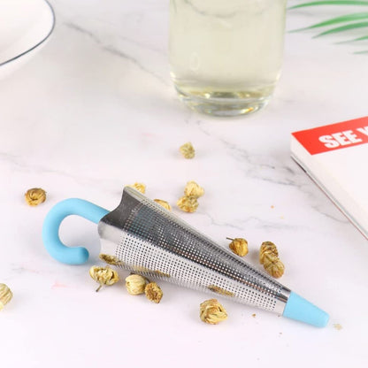 Reusable Cute Umbrella Tea Strainer Without Tray  Stand (1 Pc  Mix Color) Wukusy