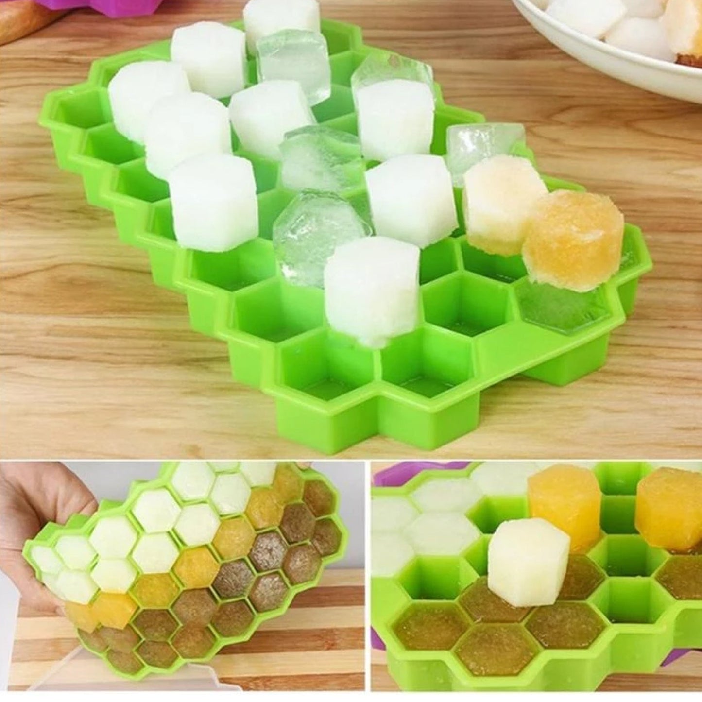 Silicone Ice Cube Trays 32 Cavity Per Ice Tray Multi Color Wukusy