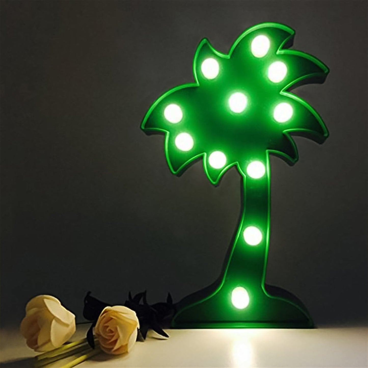 Led Night Light Coconut Tree Light Romantic Table Lamp (1 Pc  Battery Not Included) Wukusy