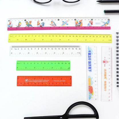 Premium Quality Assorted Plastic Ruler (1 Pc  Mix Design) Wukusy