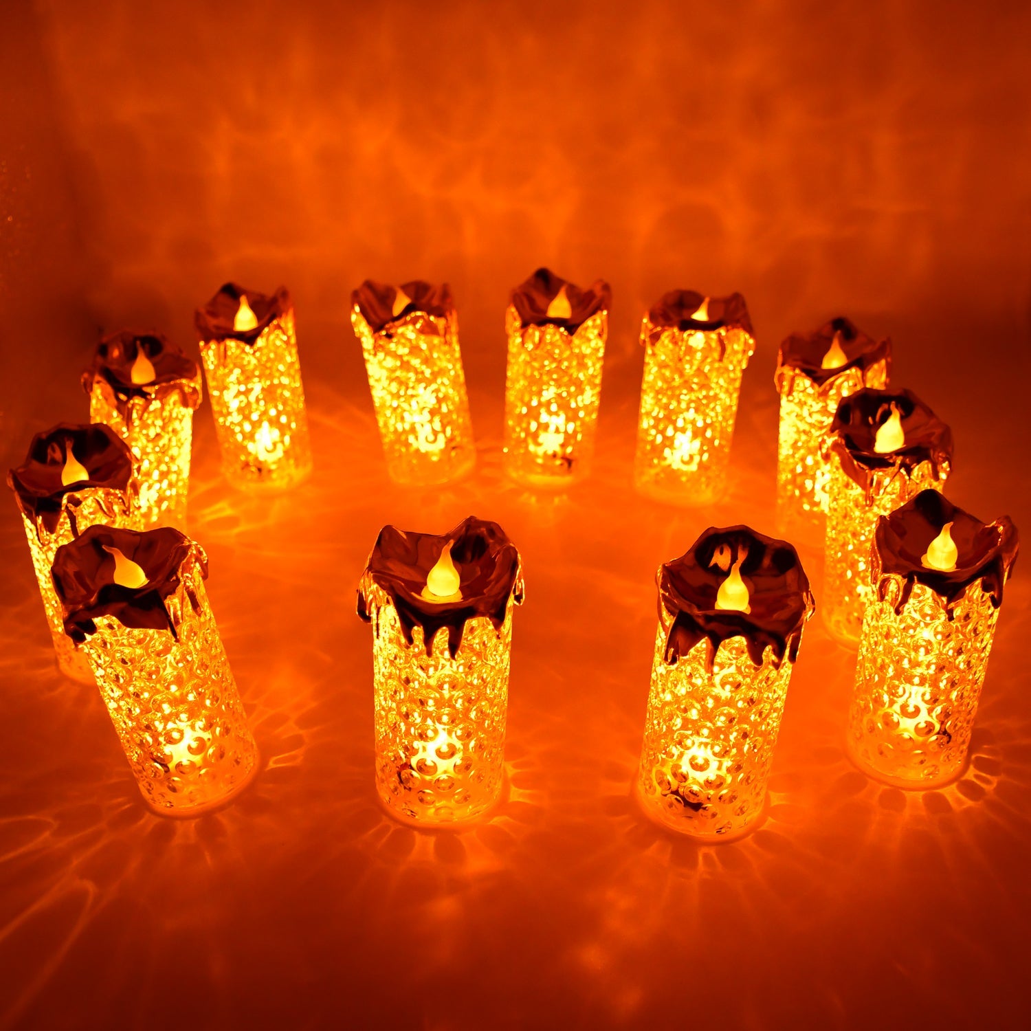 8441 Gold Flameless Candles Led Light Flameless And Smokeless Decorative Candles Led Tea Light Candle Perfect For Gifting Home Diwaliwedding Christmas Crystal Candle Lights Table Decorations (12 Pc Moq) Wukusy