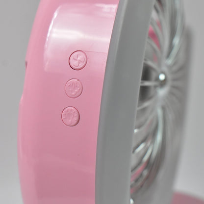 Desktop Fan - Camping Fan With Led Light Portable Humidifying Fan (1 Pc  Plug  Play Fan) Wukusy