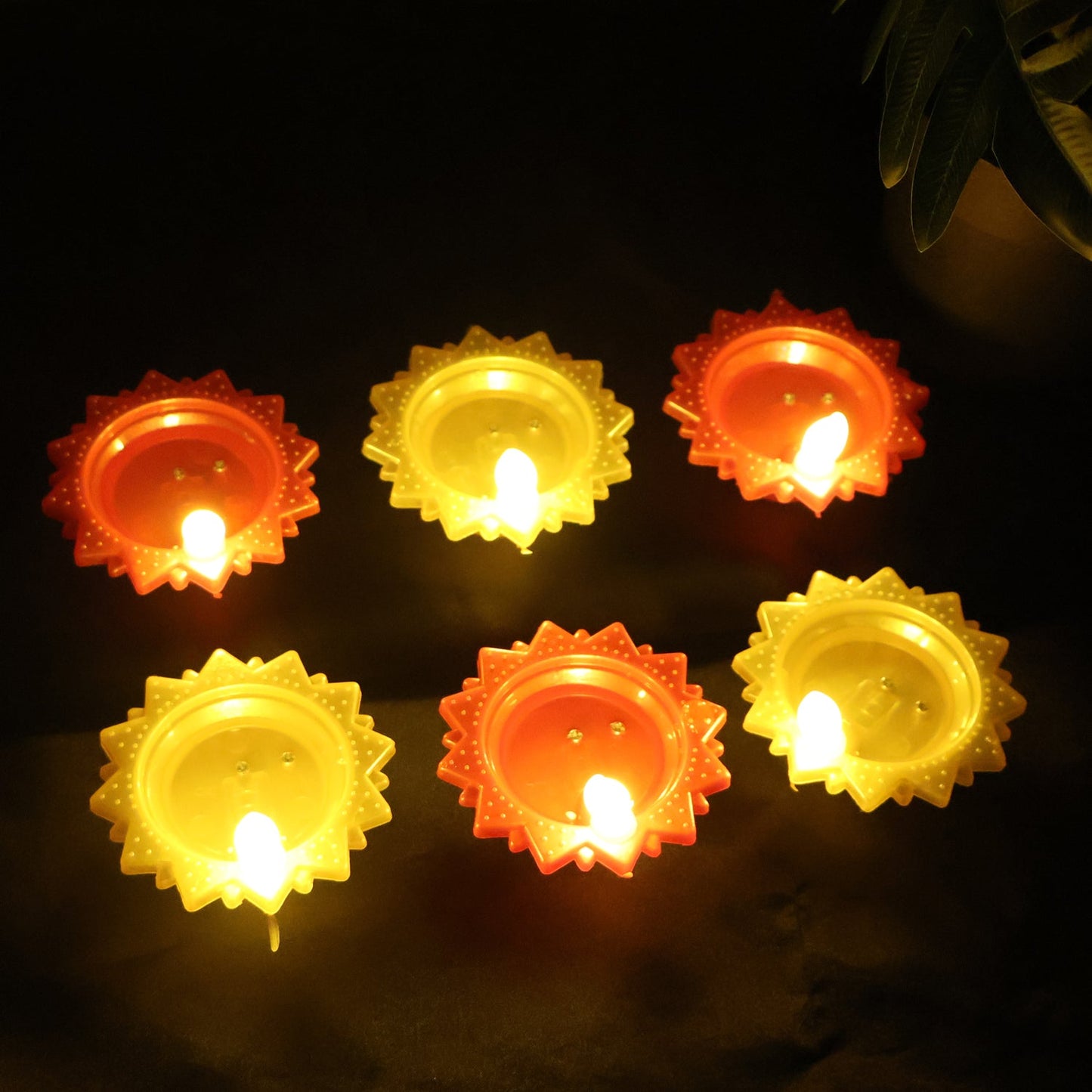 Water Sensor Led Diya Set (6 Pc) Wukusy