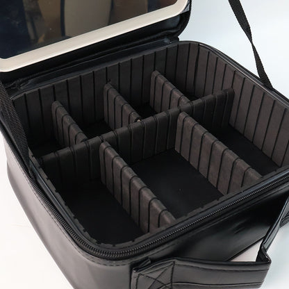 Black Premium Led Light Makeup Organizer Box (1 Pc) Wukusy