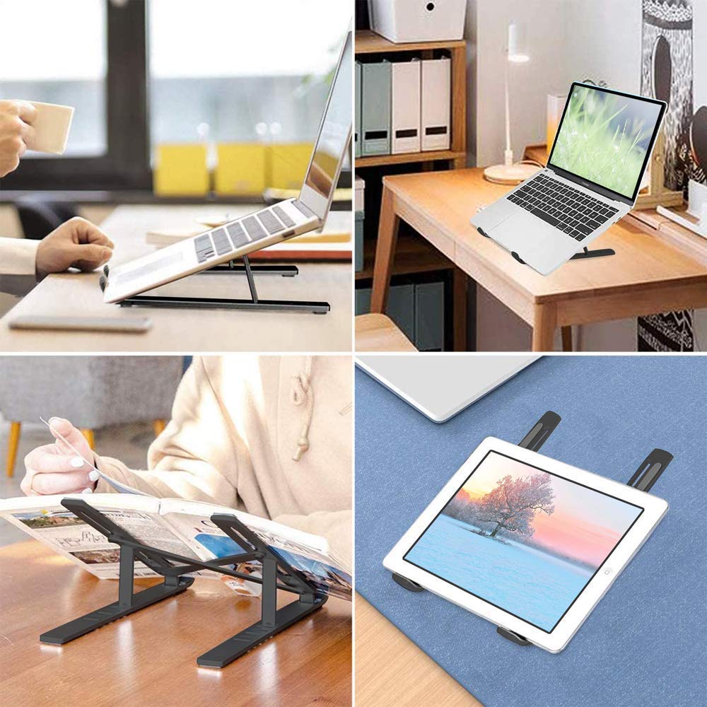 1320 Adjustable Laptop Stand Holder With Built-in Foldable Legs And High Quality Fibre Wukusy