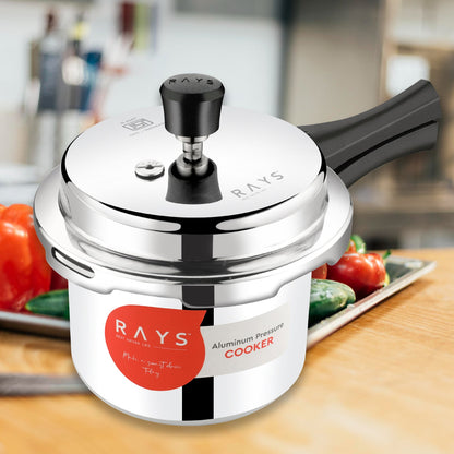 Aluminium Rays Aura Pressure Cookers With Outer Lid (1.5 Litres) Wukusy