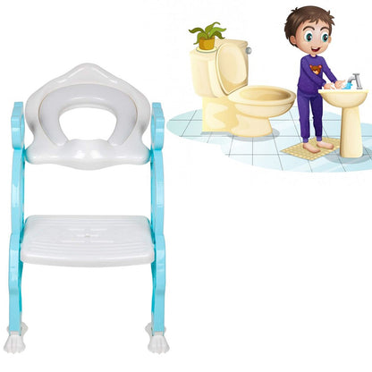 2 In 1 Potty Training Toilet Seat With Step Stool Ladder For Boy And Girl Baby Toddler Kid Childrens Toilet Training Seat Chair With Soft Padded Seat And Sturdy Non-slip Wide Step Make Potty Easier For Your Kids (Multi-color) Wukusy