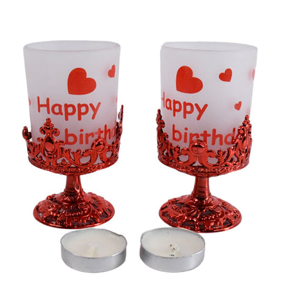 Tealight Holder Stylishly Shaped Candle Diya Stand Plastic Beautiful Design Festival (2 Pc  Mix Design) Wukusy