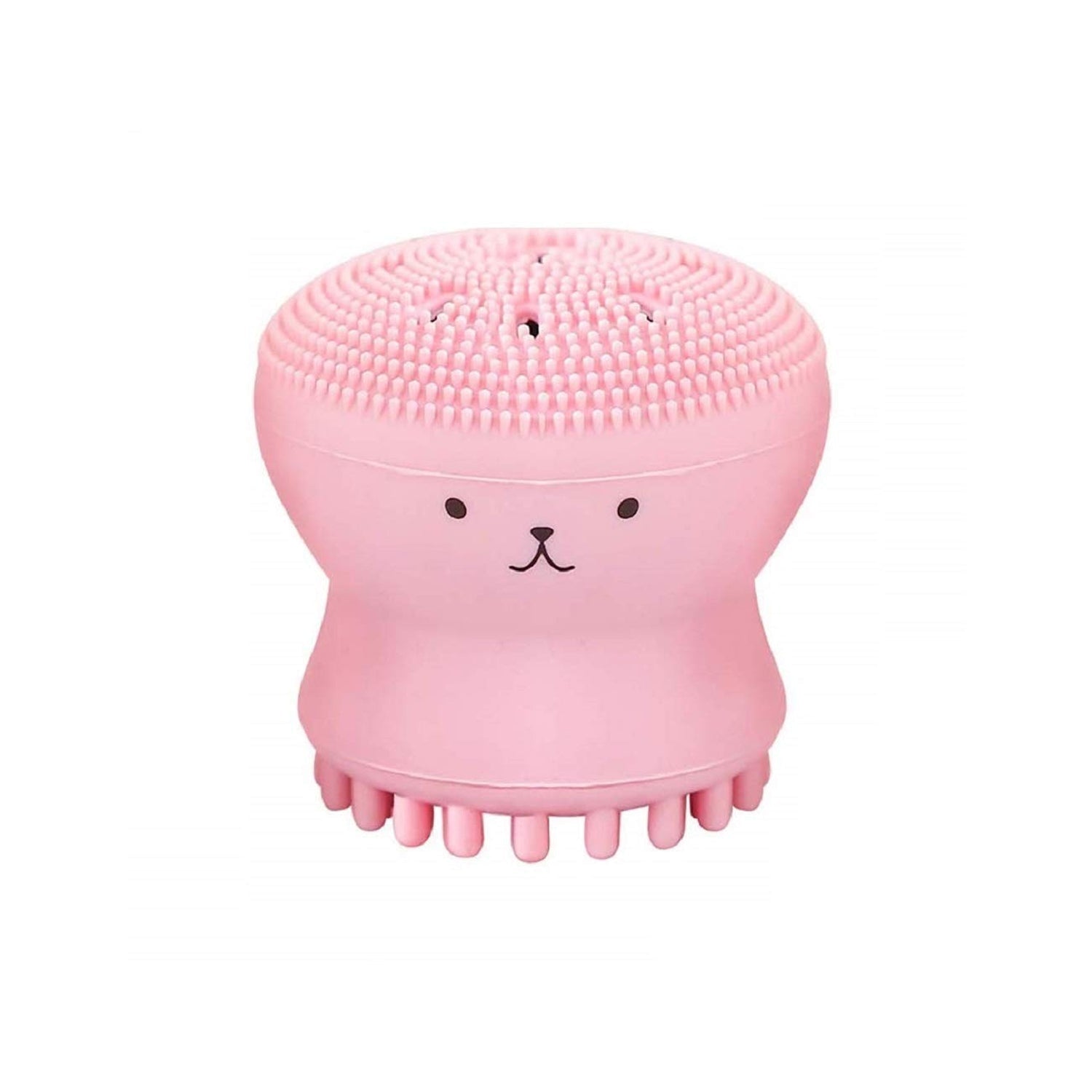 1671 Facial Cleansing Brushes Cute Octopus Shape Silicone Face Scrubber Massager Skincare Tool (1pc) Wukusy