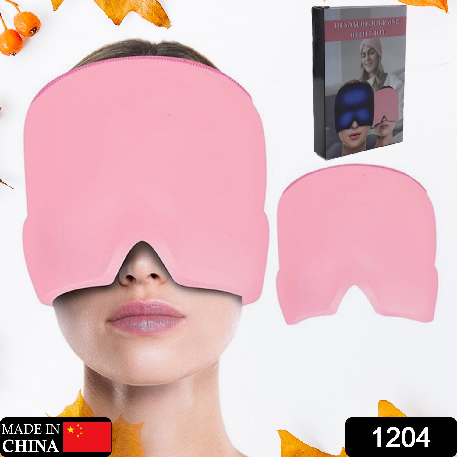 Headache Relief Hat Migraine Cap Wearable Migraine Mask Ice Head Wrap For Tension Headache Puffy Eyes Sinus Headache  Stress Relief Wukusy