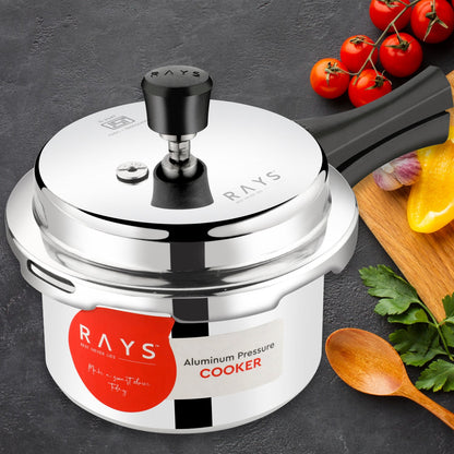 Aluminium Rays Aura Pressure Cookers With Outer Lid (3.5 Litres) Wukusy