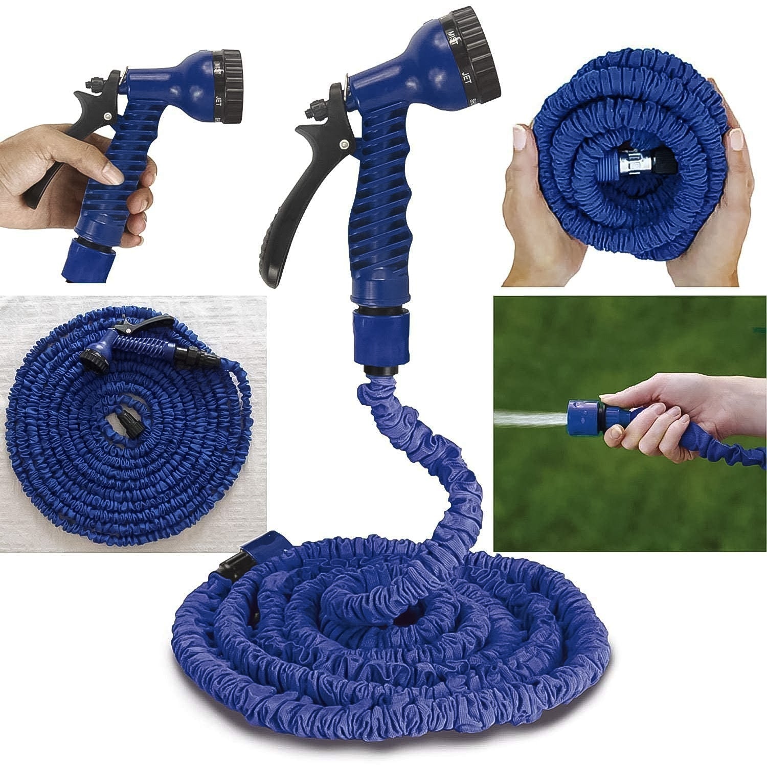 Expandable Magic Garden Hose With Spray Gun Approx 4 Metre Pipe (1 Set  Mix Color) Wukusy