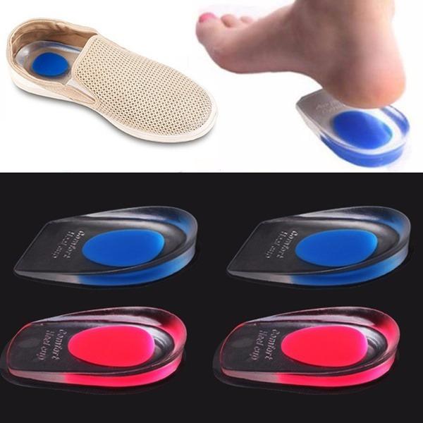 1413 Gel Heel Cups Silicon Heel Pad For Heel Ankle Pain Wukusy