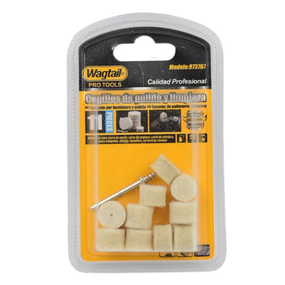 Rotary Tool Accessory Wool Felt Polishing Pad Felt (11 Pcs Set) Wukusy