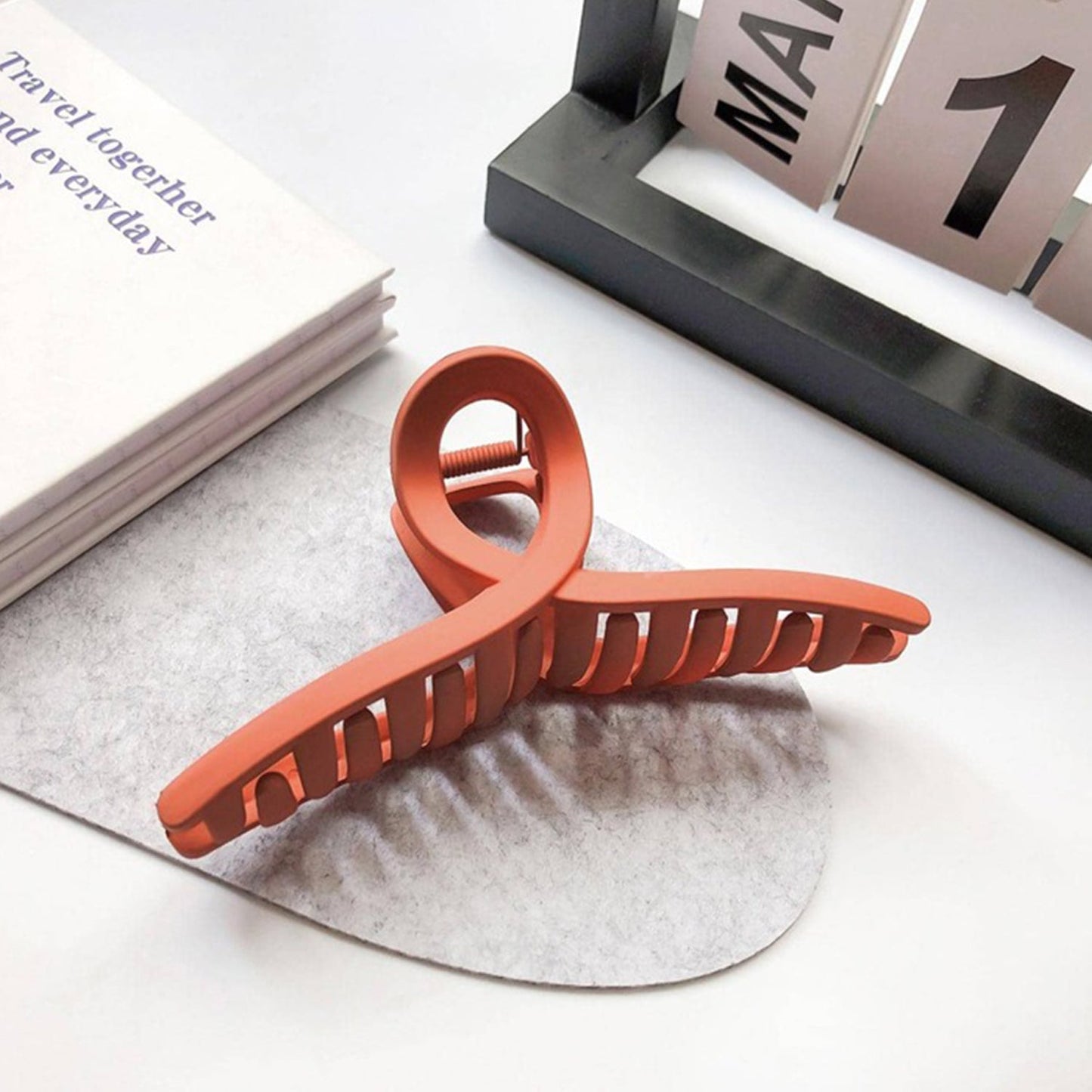 Plastic Hair Claw Clips Strong Clips (1 Pc  Mix Design  Color) Wukusy