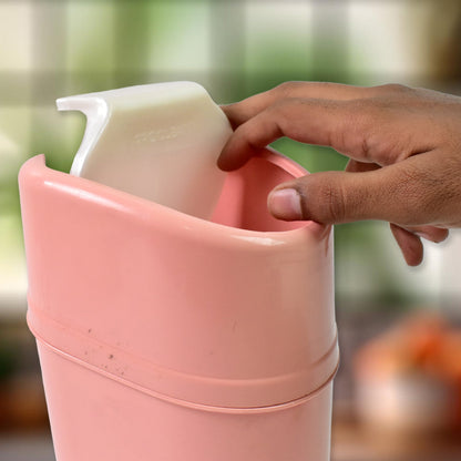 Mini Trash Can Dustbin Plastic Garbage Can With Lid (1 Pc) Wukusy