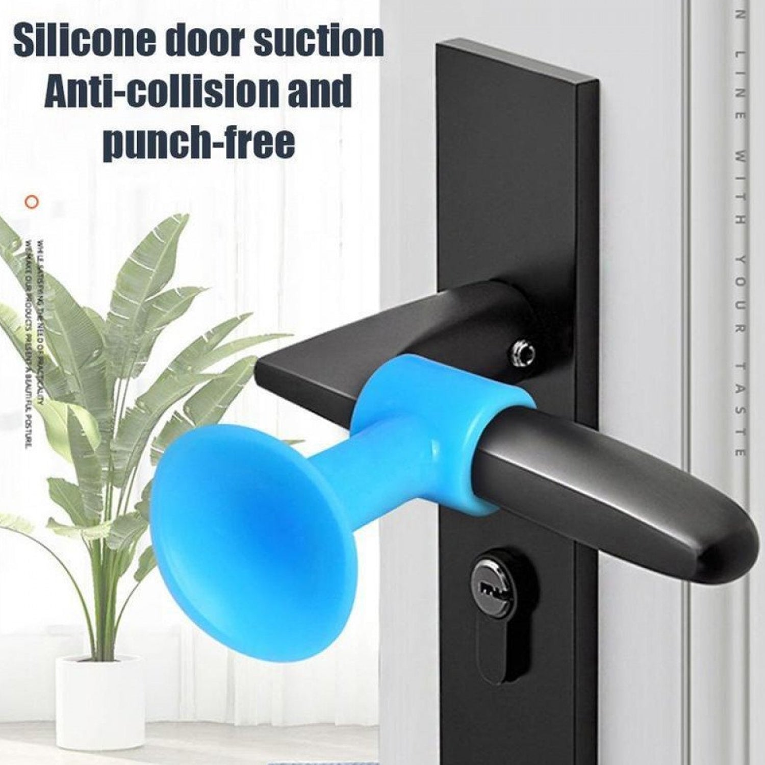 1442 Door Stopper Mini Anti-collision Silicone Door Handle Crash Pad Wukusy