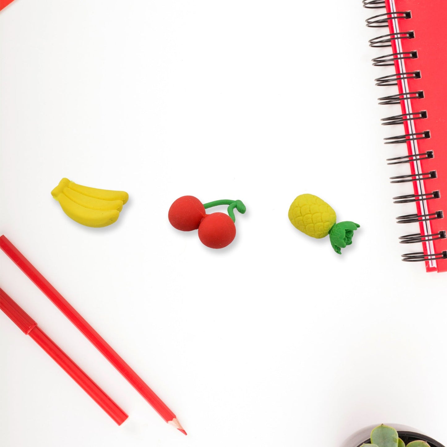 Mix Design Fancy  Stylish Colorful Erasers (1 Set  3 Pc Set) Wukusy