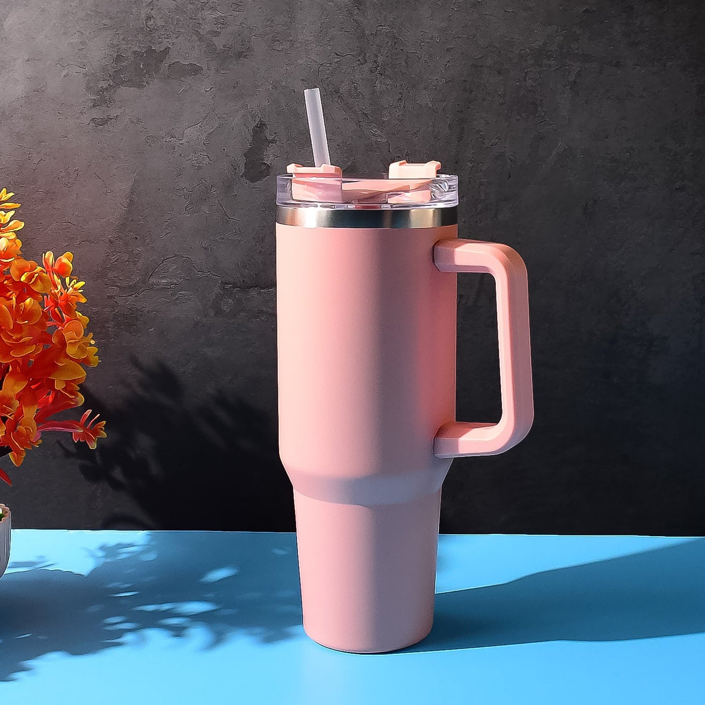 Peach Extra Large Insulated Travel Mug (1200ml - 1 Pc) Wukusy