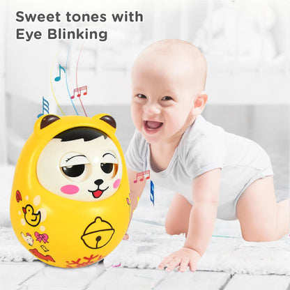 1935 Musical Roly Poly Toys For Baby  Push And Shake Wobbling Toy With Music  Tumbler Doll Toy For Babies  Sound Balancing Doll Toys For Baby Boys Girls 8+ Months Multicolor (1 Pc) Wukusy