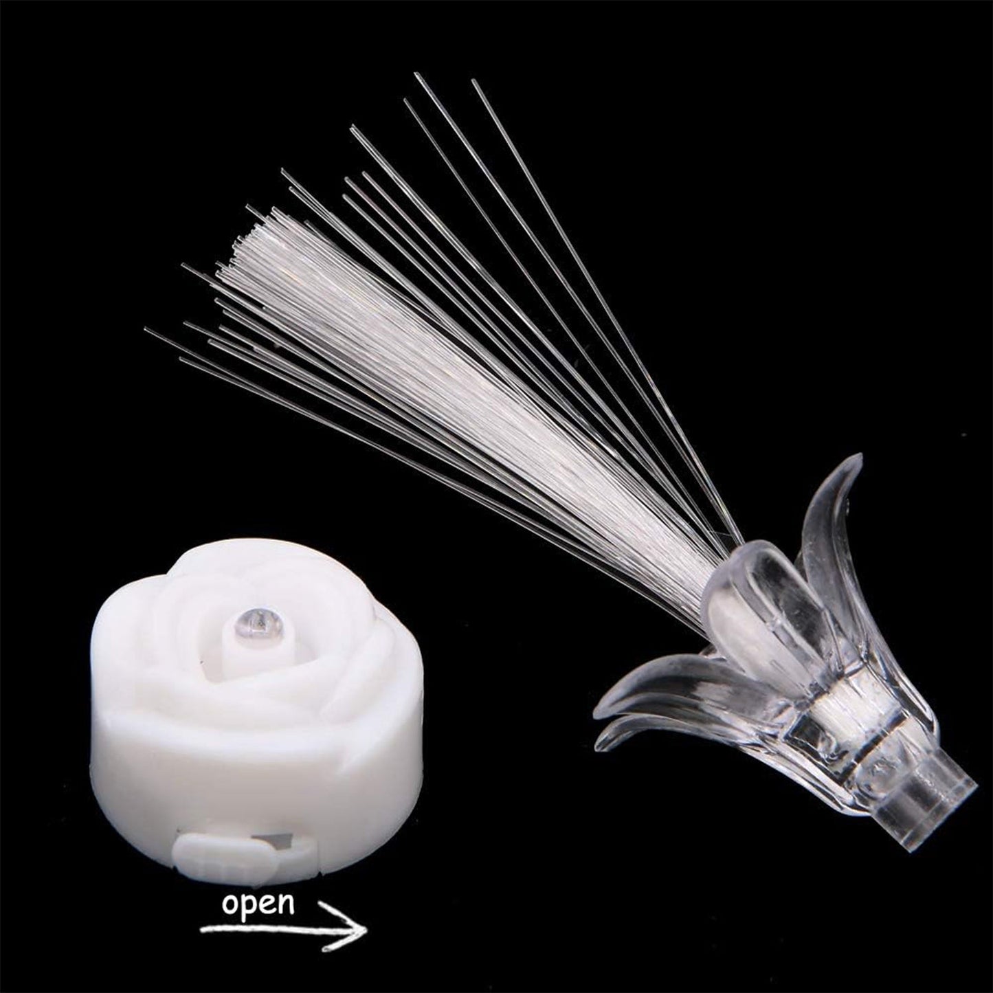Multi-color Led Fiber Optic Flower Night Lamps (Mix Color  3 Pc) Wukusy