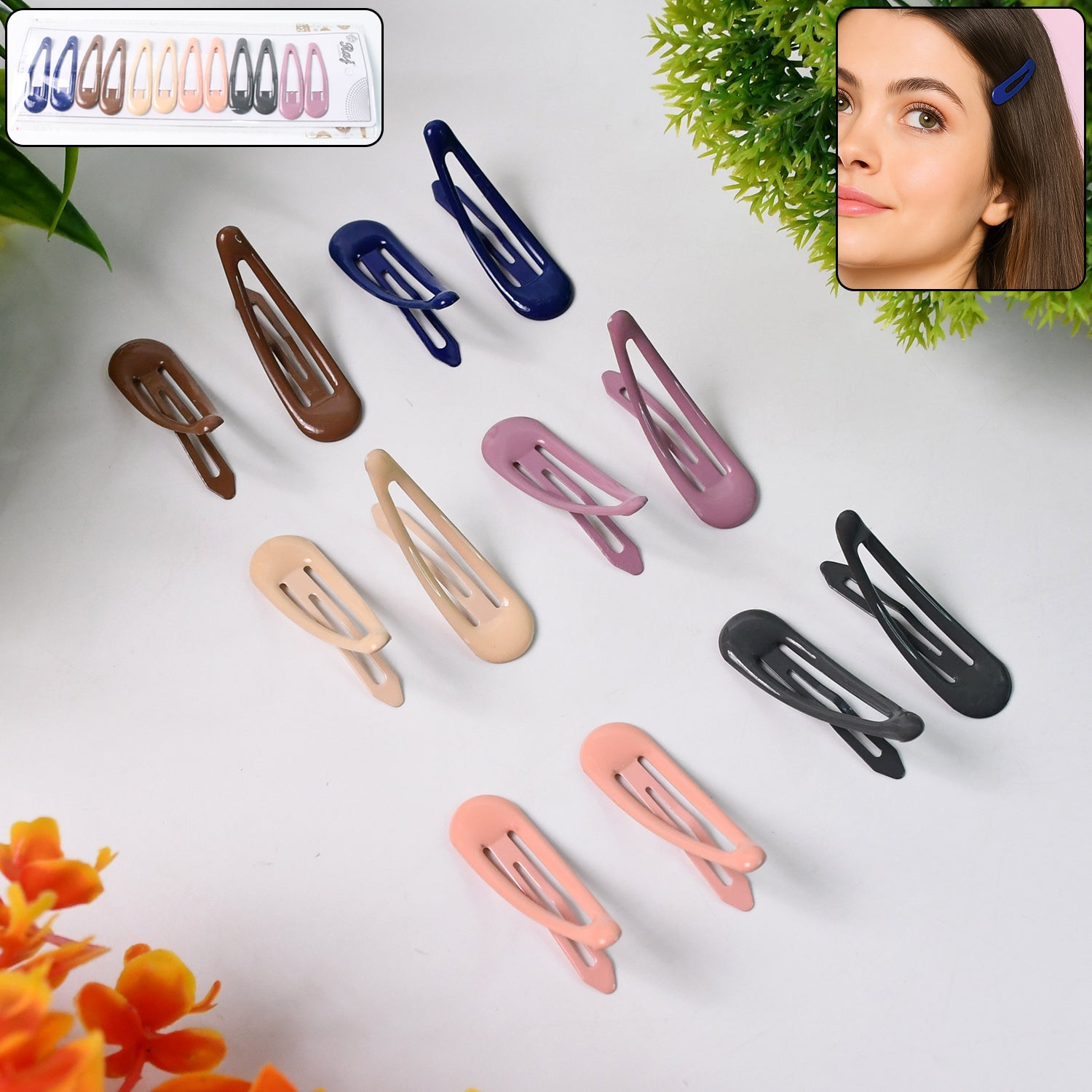 Metal Hair Clips Set (12 Pcs Set) Wukusy