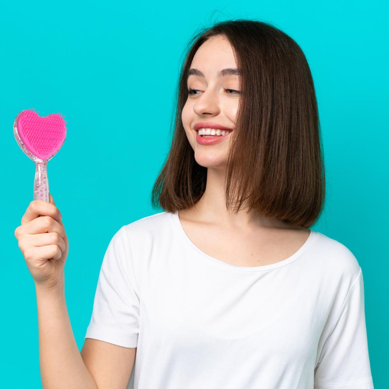 Heart Shape Hair Brush Massage Shower Comb (1 Pc) Wukusy