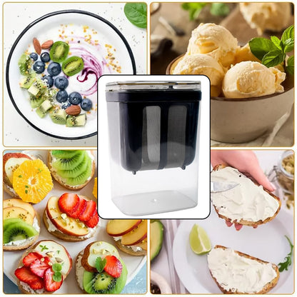 2 In 1 Multifunctional Yogurt Strainer With Storage Container  1100 Ml (1 Set) Wukusy