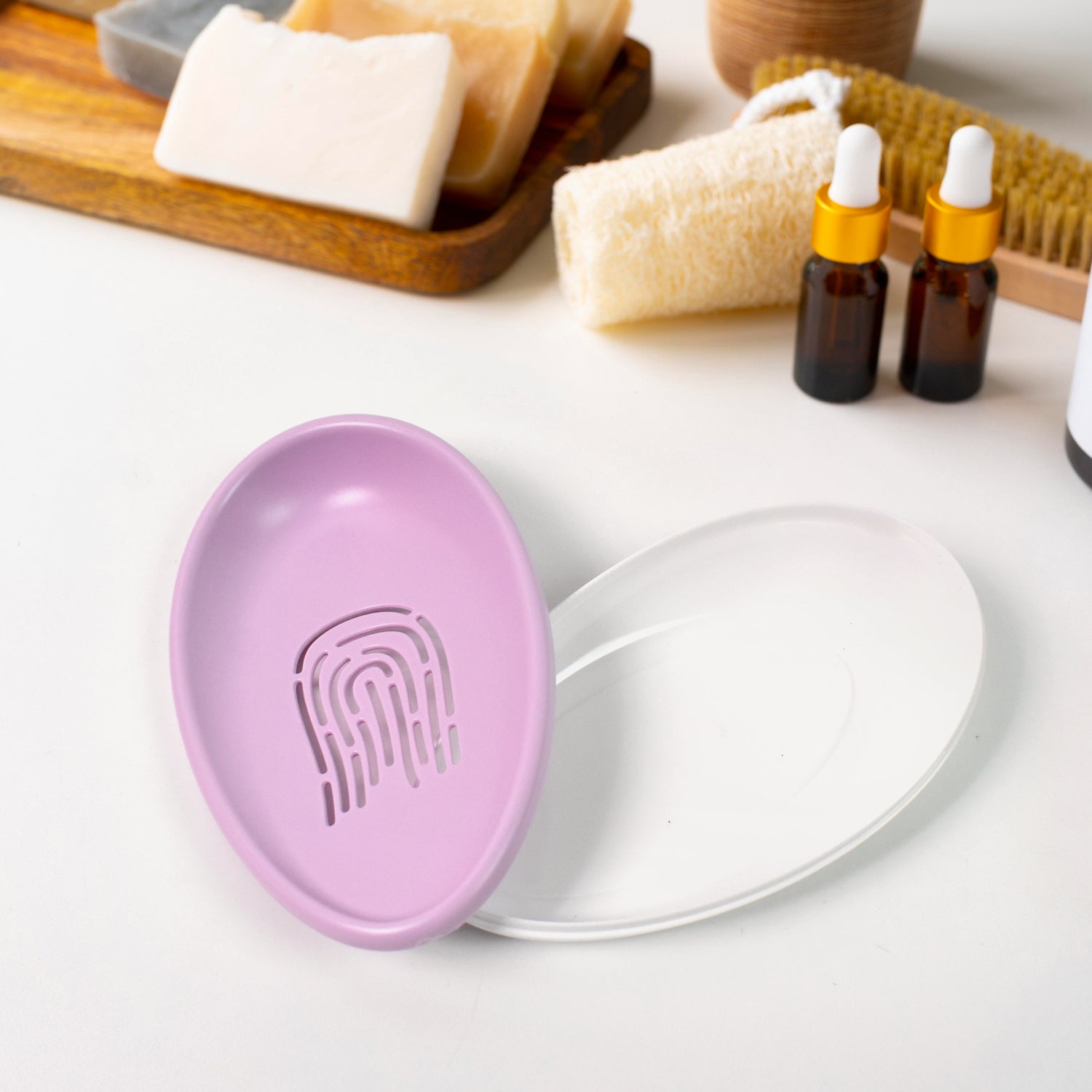 Plastic Soap Dish With Drain Soap Holder Double-layer (1 Pc) Wukusy