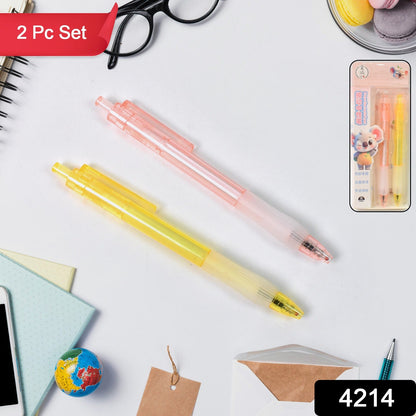 Lightweight Ball Point Pen Smooth Writing Black Ball Pens (2 Pc Set) Wukusy