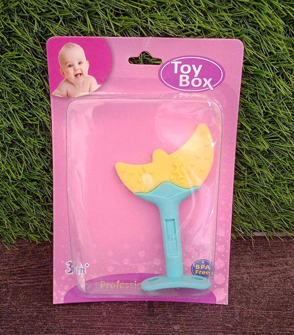 Baby Silicone Teether Fruit Teether For Toddlers100 Food Grade Silicone Teether Non-toxic  Latex Free Suitable For Kids Above 3 Months Moon Shape(1 Pc) Wukusy