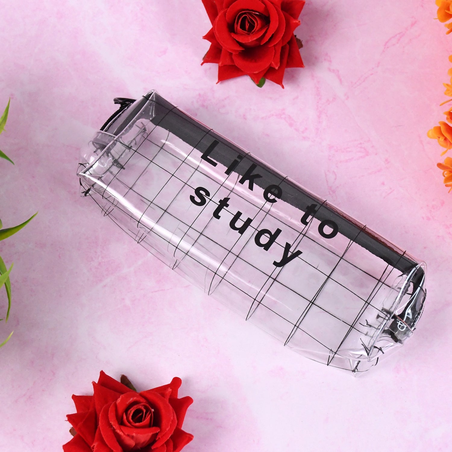 Plastic Transparent Pencil Pouch With Zipper (1 Pc) Wukusy