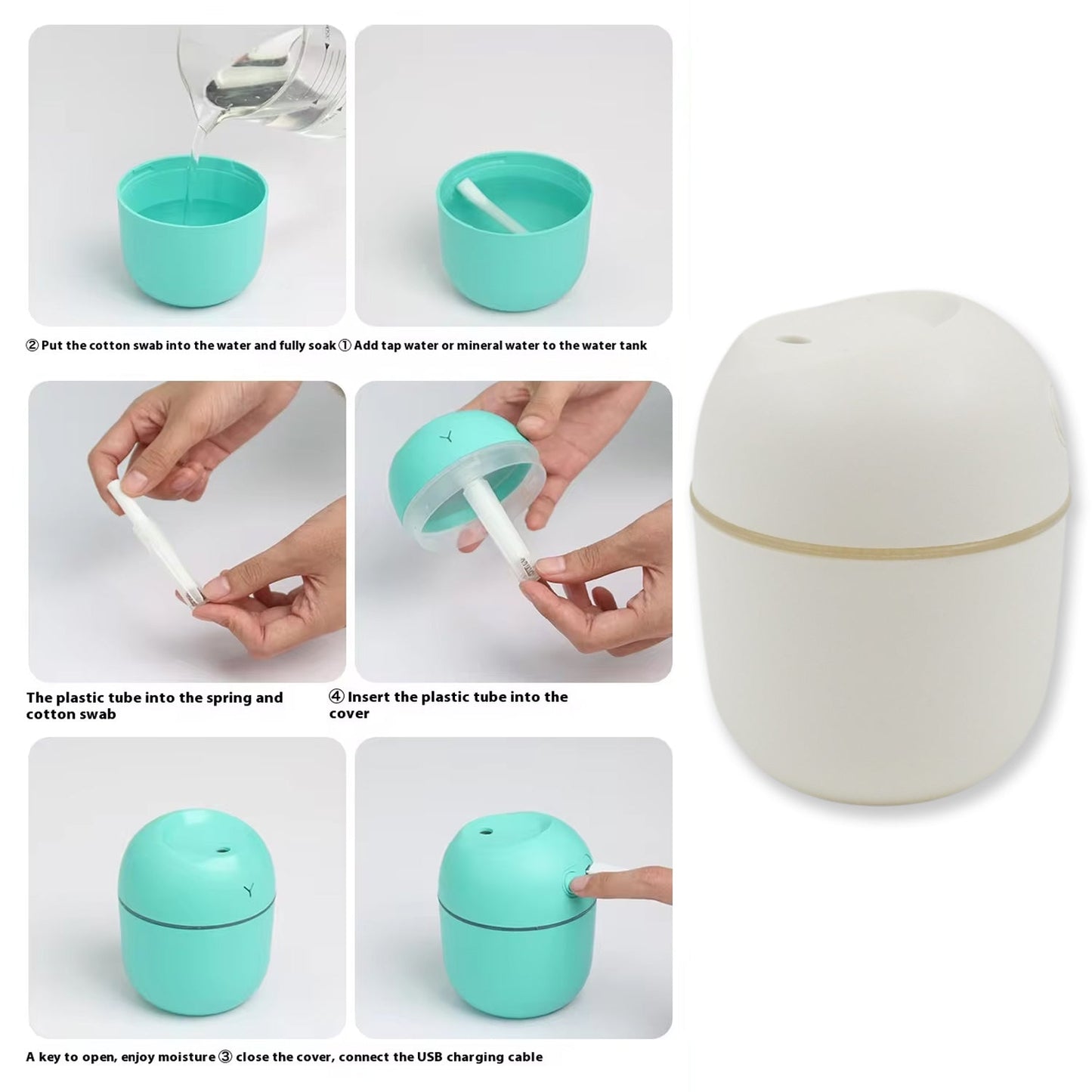 Humidifier Household Plastic Aromatherapy Machine (220 Ml  1 Pc) Wukusy