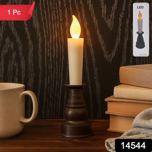 Premium Led Flameless Candle With Holder (1 Pc) Wukusy