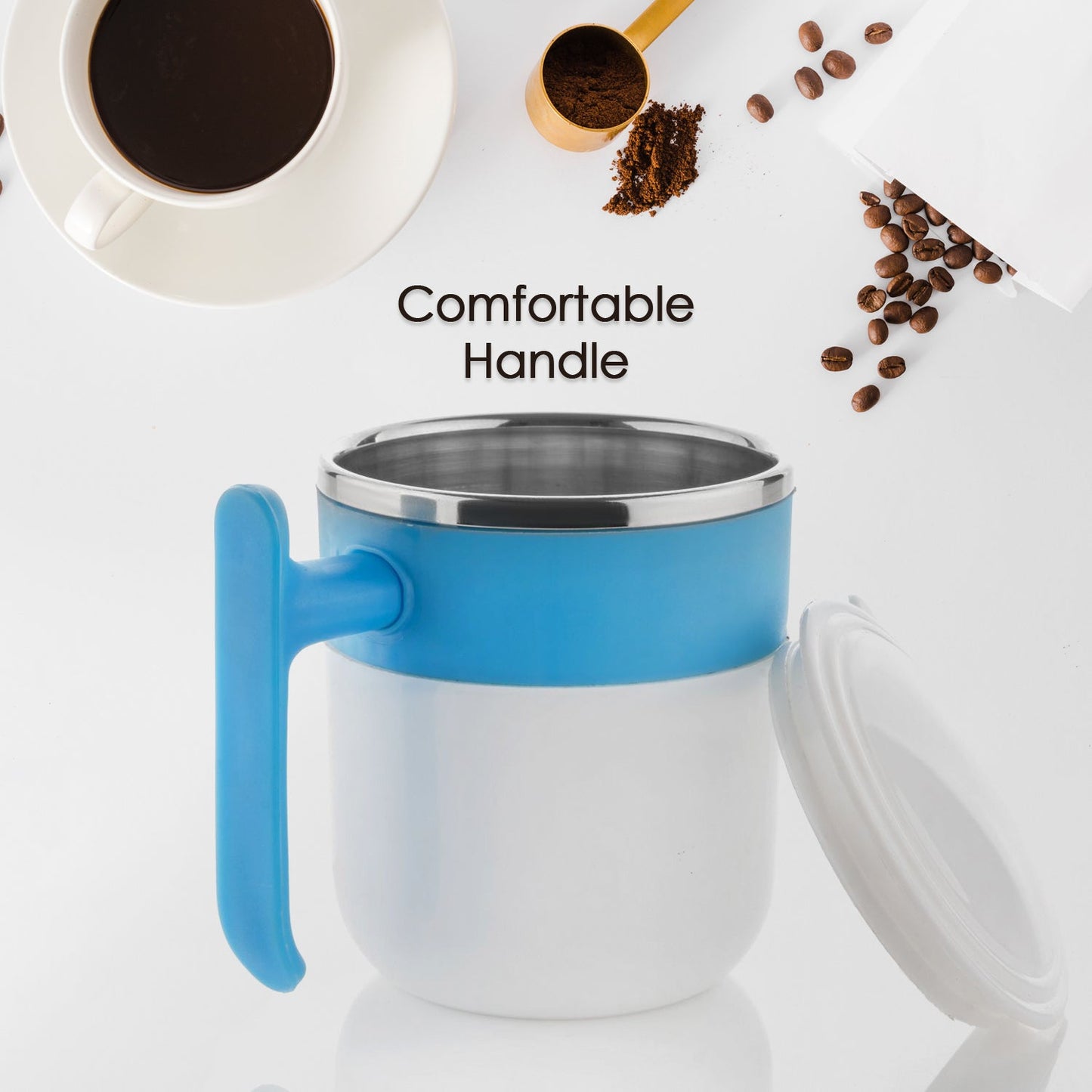Stainless Steel Lid Cover Hot Coffeetea Mug Hot Insulated Double Wall Stainless Steel Coffee And Milk Cup With Lid - Coffee Cup (1 Pc ) Wukusy