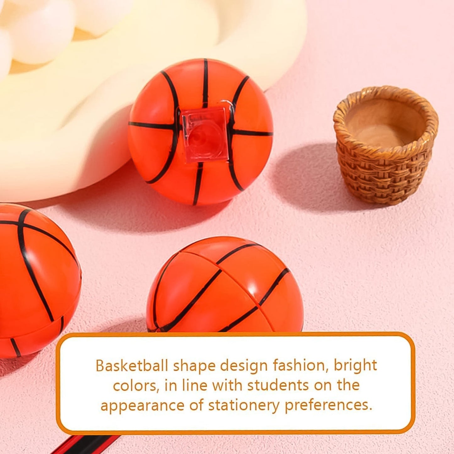Round Basketball Shaped Pencil Sharpener (1 Pc) Wukusy