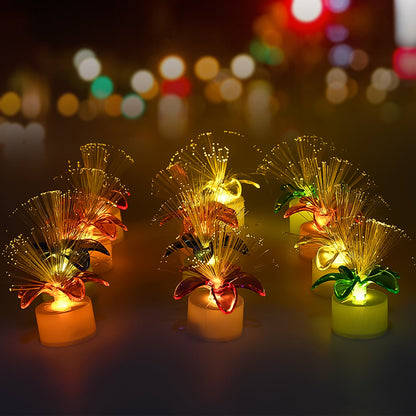 6237 Fiber Optic Light Mini Color Change Led Table Centerpieces  Light Up Candle - Pack Of 12 Wukusy