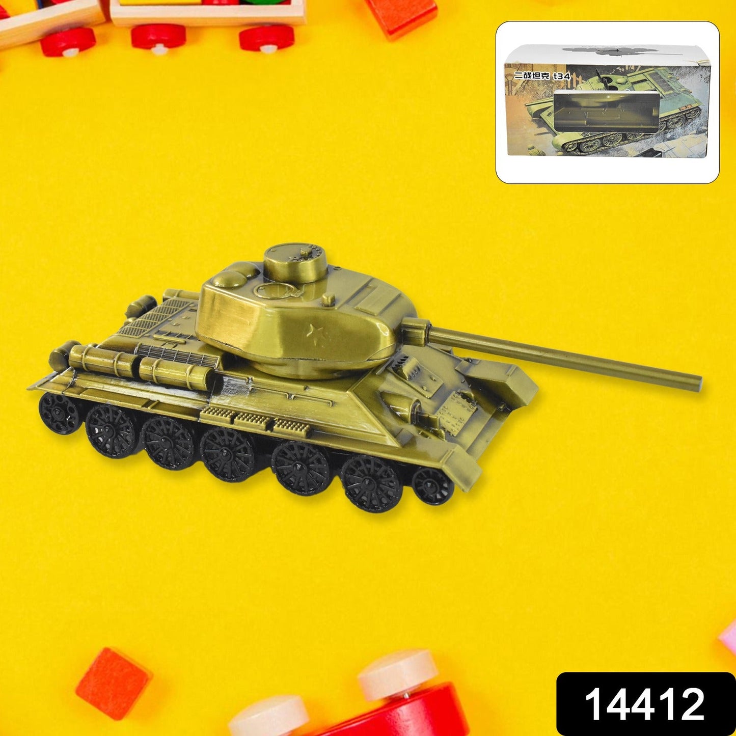 Retro Iron Art Tank Model Nostalgia Tank Crafts Home Decor Ornament Desktop Decorations For Office Living Room Childrens Room Gift (Metal) Wukusy