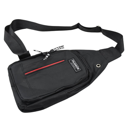 12859 Waterproof Anti Theft Cross-body Fanny Pack Waist Bag Shoulder Bags Chest Men Casual Fashion Usb Charging Earphone Hook Sling Travel Bag (1 Pc) Wukusy
