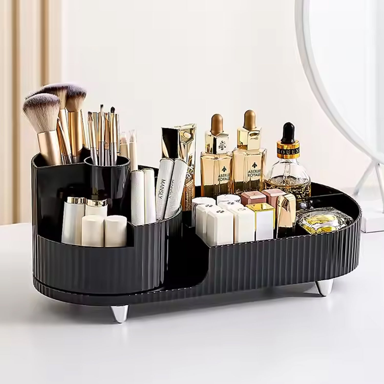 Multi Compartment Cosmetic Make Up Organizer Dressing Table (1 Pc  Mix Color) Wukusy