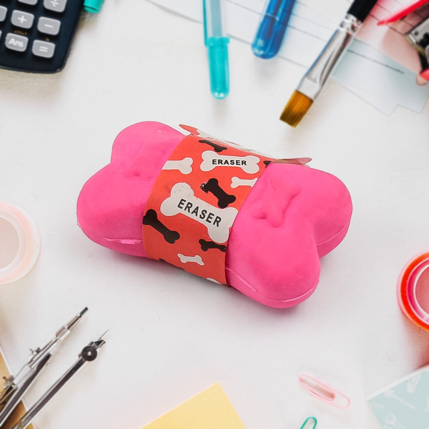 Bone Erasers Cartoon Erasers Pencil Eraser (1 Pc  Mix Colour) Wukusy