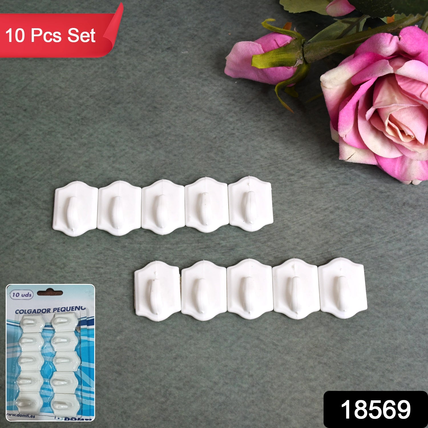 Small Adhesive Hooks For Wall Hanging Adhesive Hooks (10 Pcs Set) Wukusy